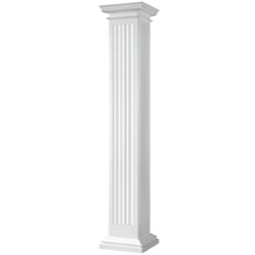 Square Shaft not-tapered fluted column